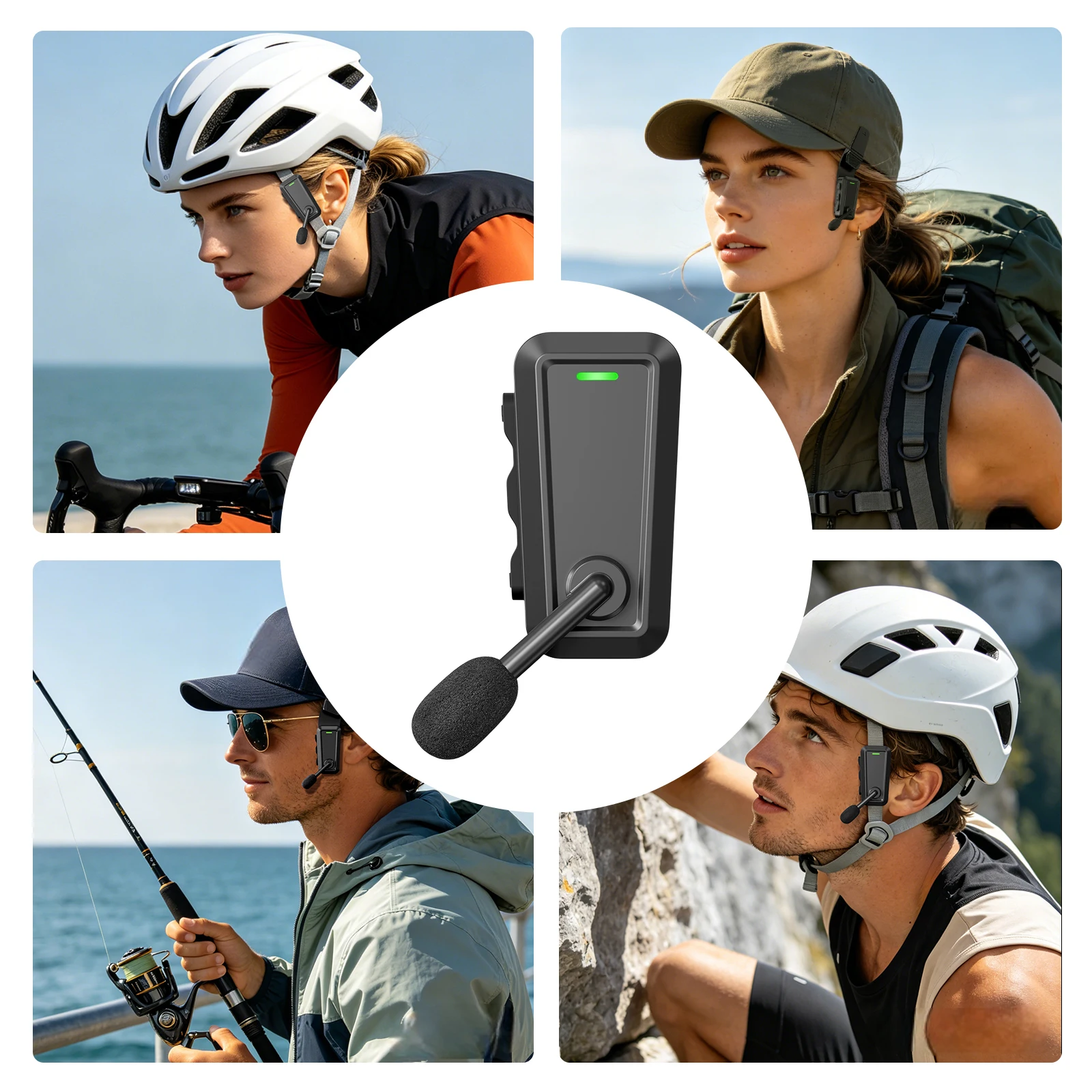 1/2PCS Motorcycle Bluetooth Helmet Headset 520m Intercom Distance Wireless Talk Headphone Waterproof Hands-Free Walkie Talkie
