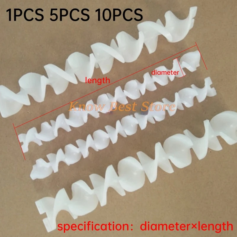 Spiral Static Mixing Elements Plastic White Static Mixer Section for Glue Machine Solvents Adhesives Inline Pipe Mixers Part