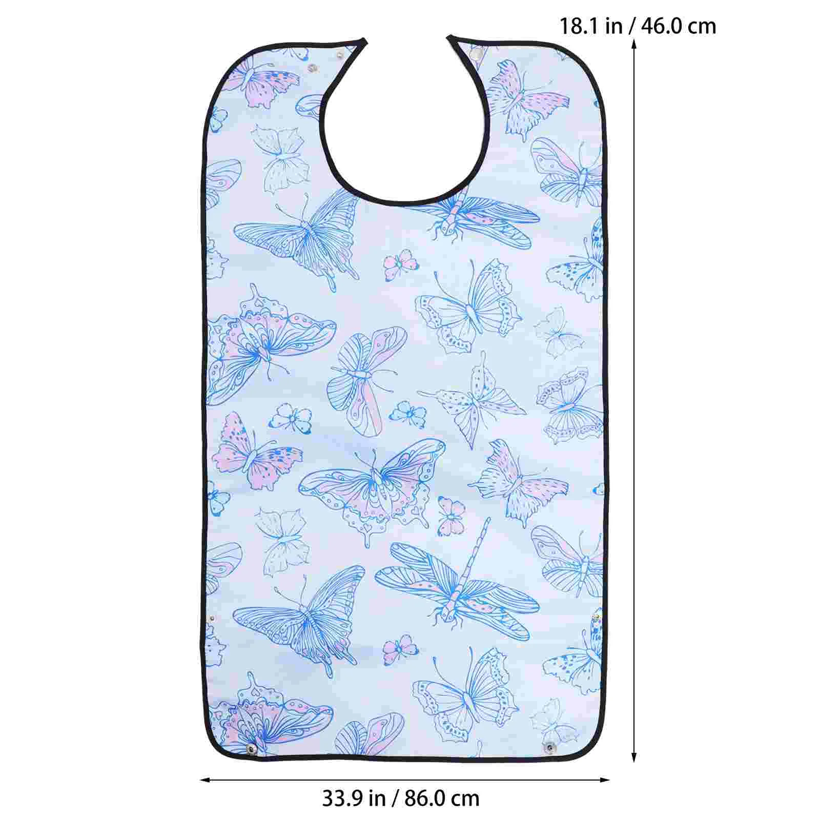 Water Proof Adult Bib Baby Bibs for Women Washable The Surface Is Printed Satin Protector Aid Apron