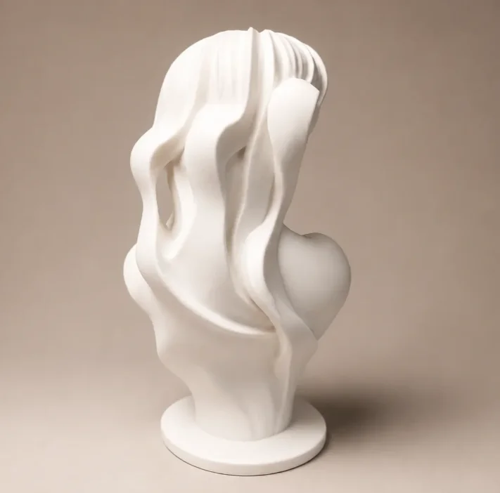 Modern Minimalist Female Bust Statue Nordic Elegance Lady Figure Miniature Ornament Bookshelf Living Room Desktop Decor