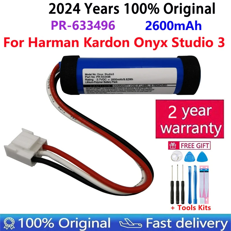 Original New High Quality Replacement Speaker Battery for Harman Kardon Onyx Studio 3 Onyx Studio3 PR-633496 2600mAh Batteries