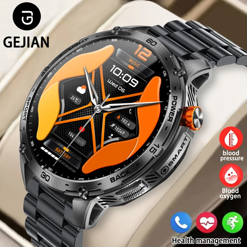 

Новые мужские умные часы GEJIAN 5.0 Bluetooth Call 1,75-дюймовый AMOLED HD-экран 730 мАч Аккумулятор большой емкости Android iOS Watch