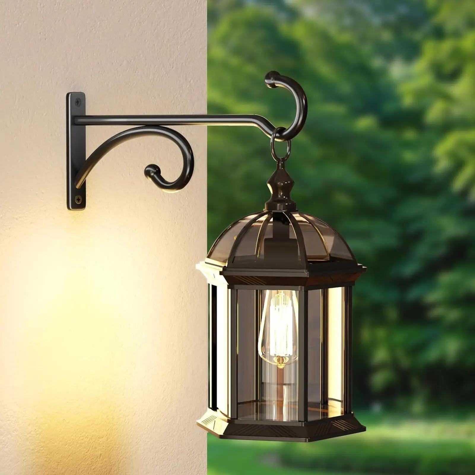 Wall Mount Plant Hanger Heavy Duty Hook for Hanging Basket Garden Decor Sturdy Bracket for Bird Feeder Wind Chime Flower Pot