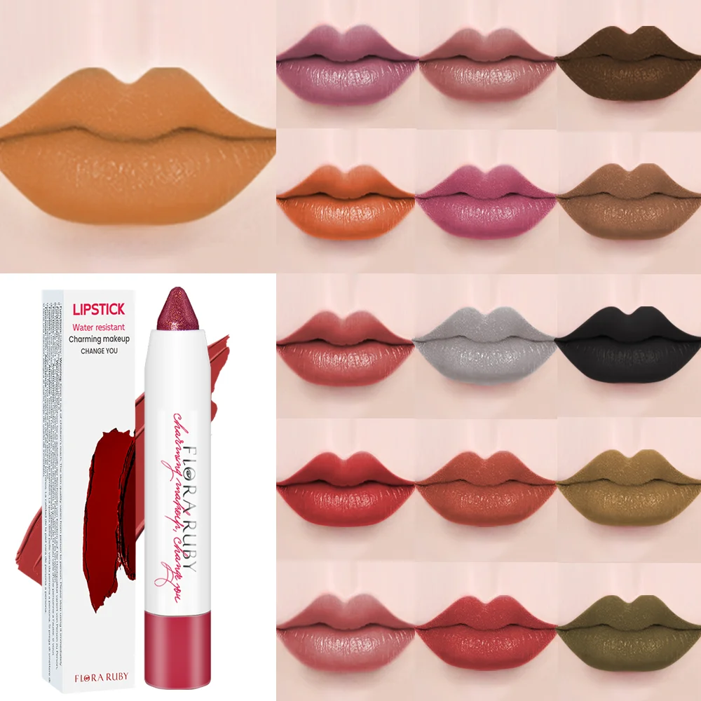 FLORA RUBY Naakt Lippenstift Cosmetica Langdurige Waterdichte non-stick Cup Make-Up Contouren Cosmetische Nfluwelen Matte Lippotlood