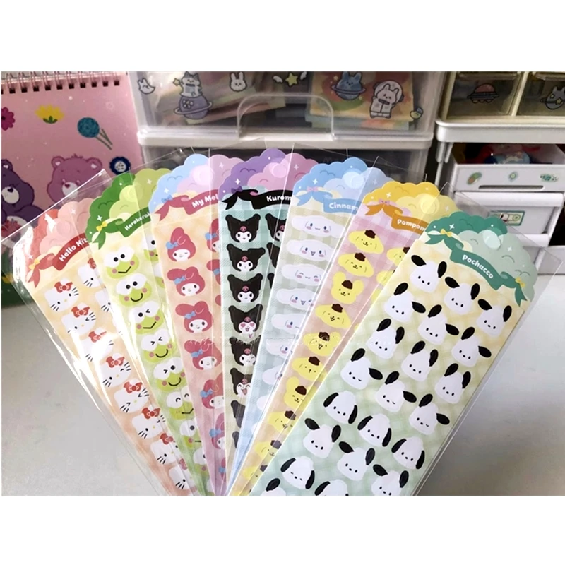 Sanrio Munchkin Cinnamoroll Kulomi Stickers Matte Small Patterns Goo Cards Decorative Material Stickers Toys Gifts