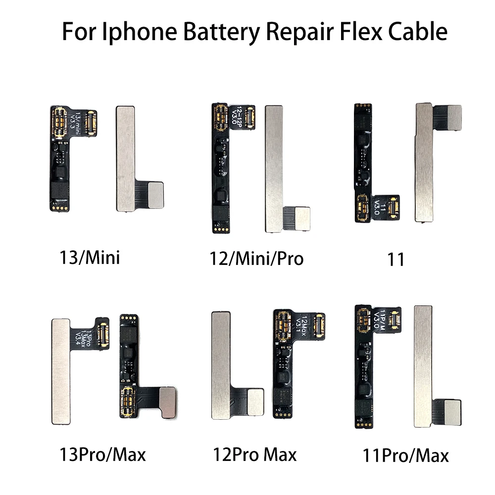 20Pcs，GD Tested For iPhone 11 Pro Max 12 mini 13 Pro 14 Plus Remove Warning Battery Repair External Flex Cable Replacement Parts