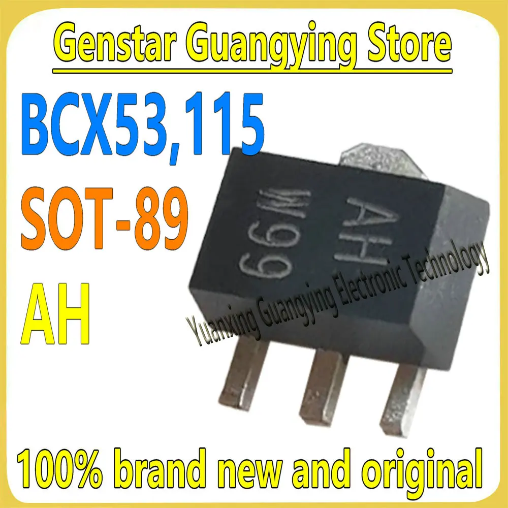 (10 pieces) BCX53,115 BCX53 Part Number: AH SOT-89 80V 1A PNP Surface-Mount Bipolar Junction Transistor (BJT) 100% Brand New