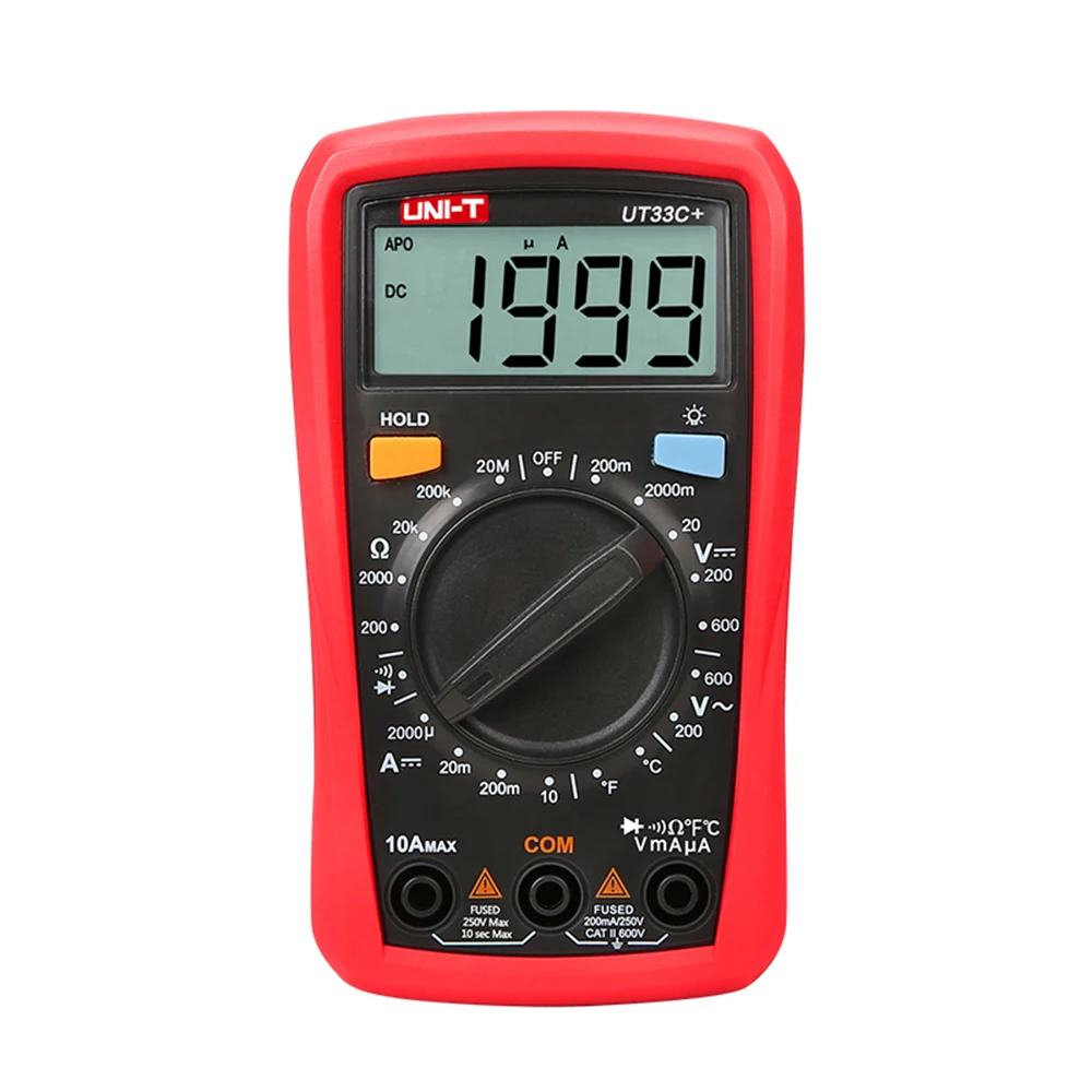 

UT33C+ 1999 Counts Auto Range DC Digital Multimeter German Multimeter Pocket Multimeter Handheld Test Current Voltmeter