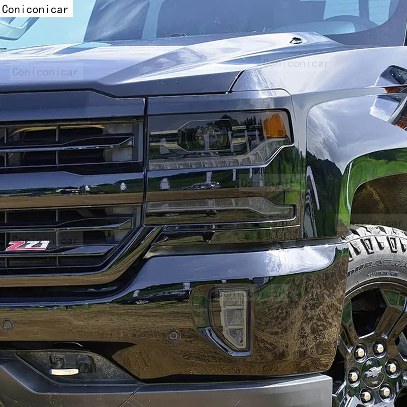Car Headlight Tint Anti-Scratch Protective Cover Film Self Healing TPU Stickers For Chevrolet Silverado 2016-2018 Accessories view 5