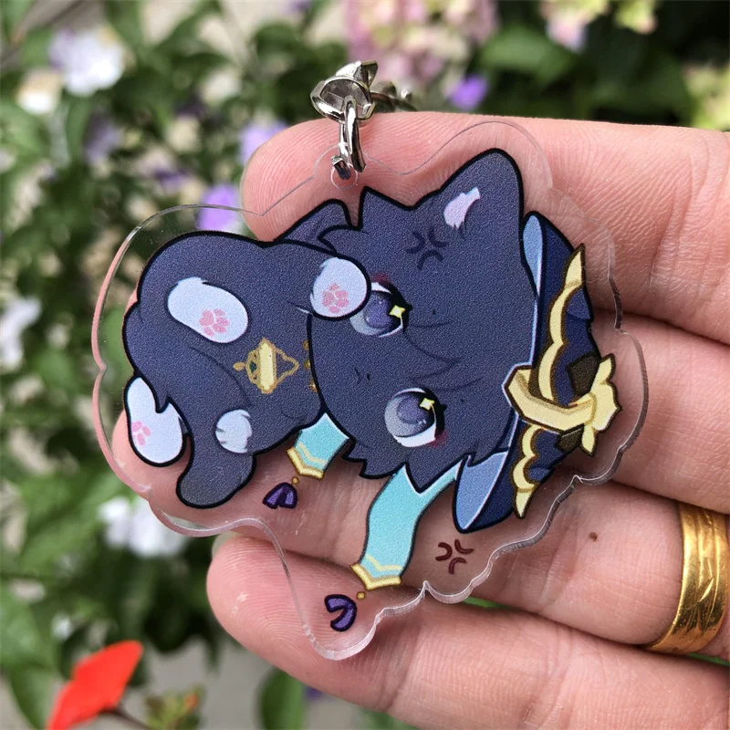 Game Impact Wanderer Cosplay Keychains Acrylic Pendant Xmas Gift