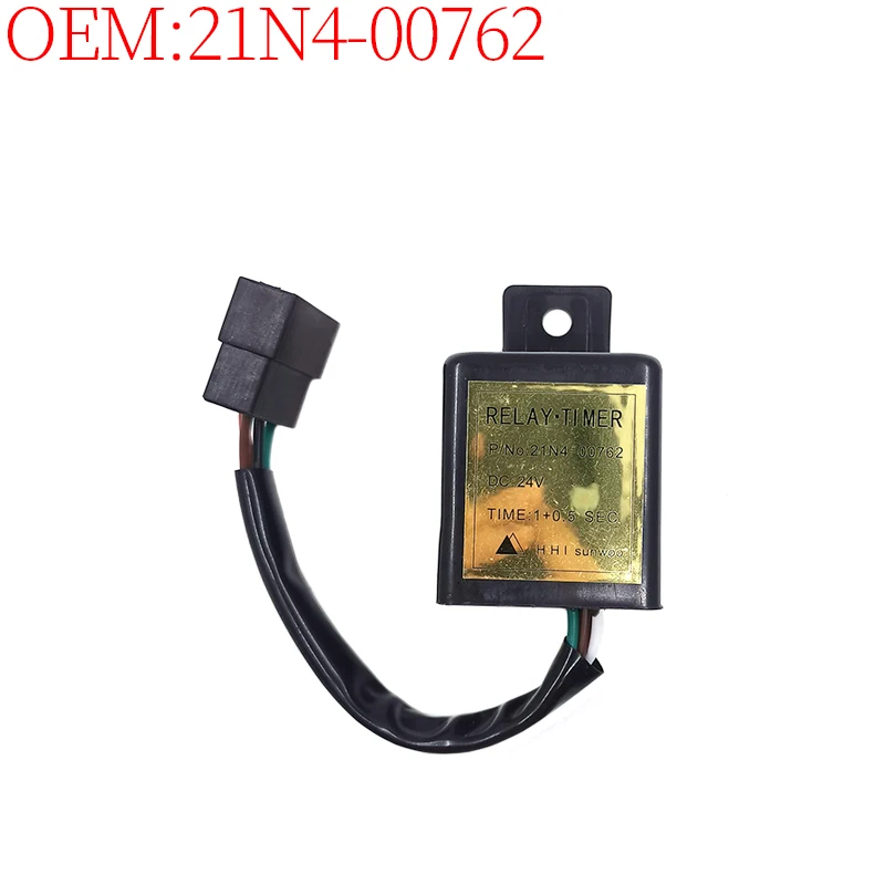 21N4-00762 21N 400762   Relé de retardo de tiempo para Hyundai R220-7 R225-7 R305-7 piezas de excavadora accesorios de maquinaria de construcción nuevo