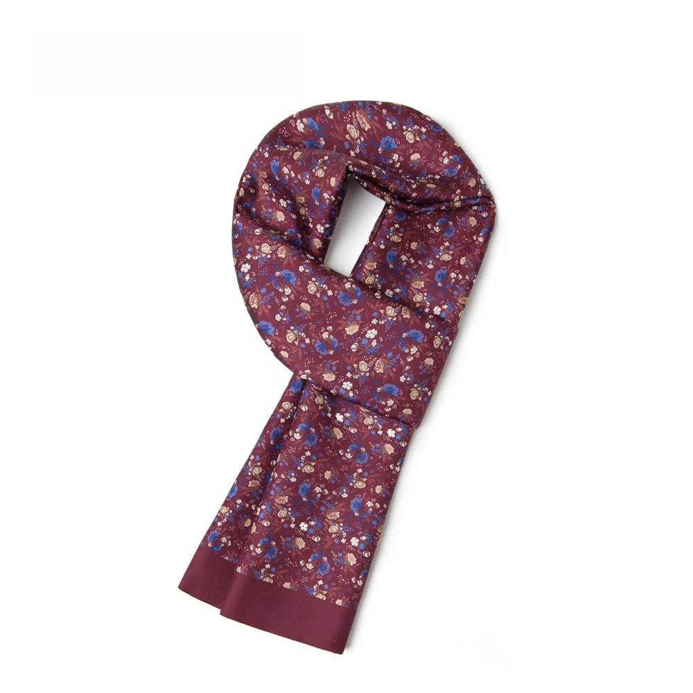 classic-wine-red-floral-pattern-long-scarf-men's-faion-soft-comfortable-trendy-accory-versatile-autumn-winter-ential