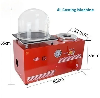 

4L Jewelry Making Equipment - Gold Silver Copper Vacuum Casting Machine Jewelry Tool Recycling Machine for Crafting