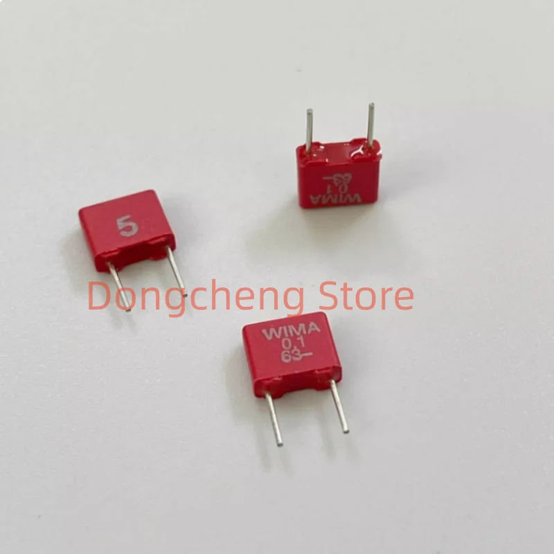 10PCS/30PCS/50PCS/lot 100％ New Original WIMA MKS2 0.1UF 63V 63v0.1UF 5% foil film capacitor 100nF 104 Foot distance 5MM