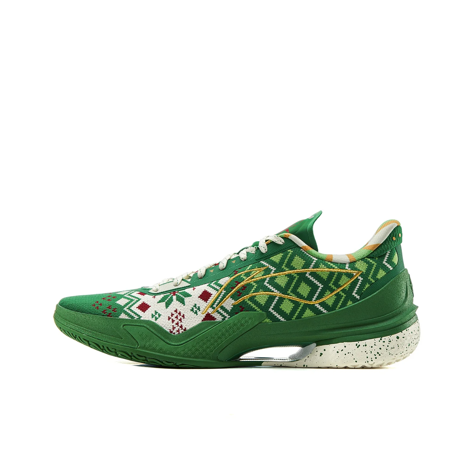 Chaussures de basketball Li Ning Liren 5 pour hommes, légères, antidérapantes, à rebond rapide, basses, vertes ABAU101-7
