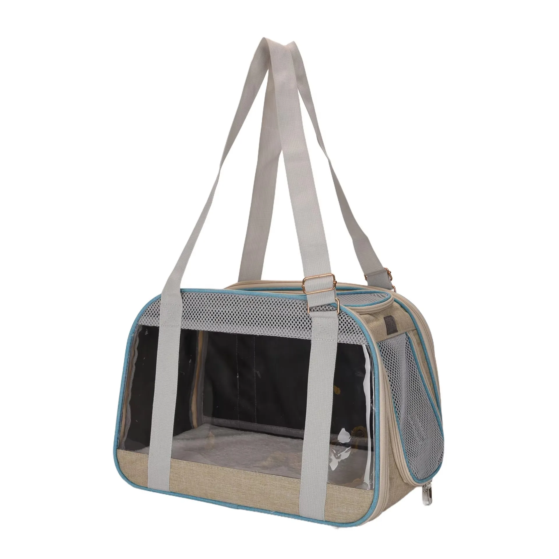 

Portable Outdoor Cat Backpack with Large Capacity Semi-Transparent Design Single Shoulder Strap Pet Carrier Bag