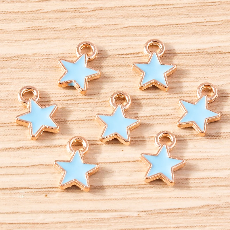 30 stücke 9x9mm süße kleine Emaille Liebe Herz Charms Anhänger für Schmuck machen Tropfen Ohrringe Halsketten Armband DIY Bastel bedarf – Detail 21