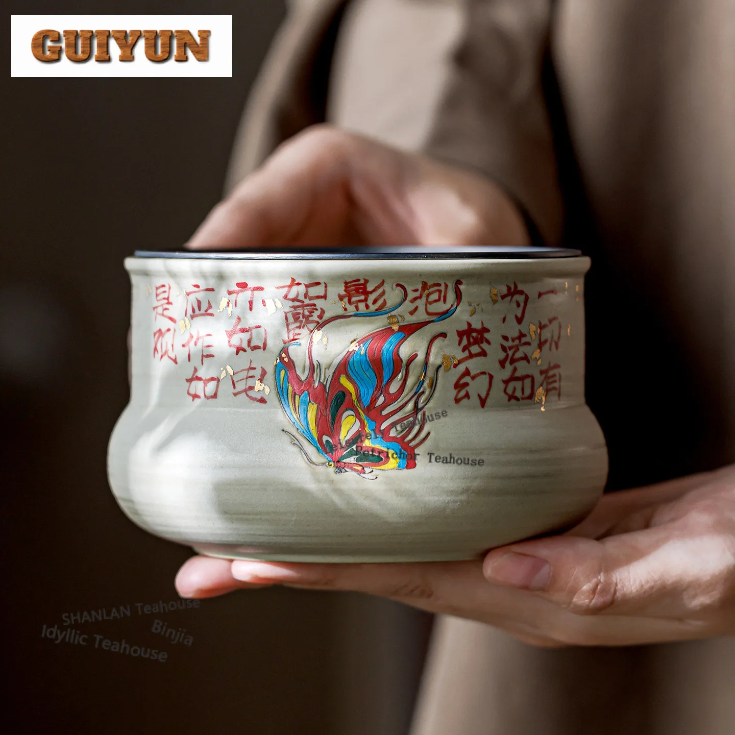 

Ручная роспись Дуньхуан Бабочка Цзяншуй Ручная работа Чашка для мытья Чаша для мытья воды Шлак Резервуар Chaxi Supplies Украшение Ремесло