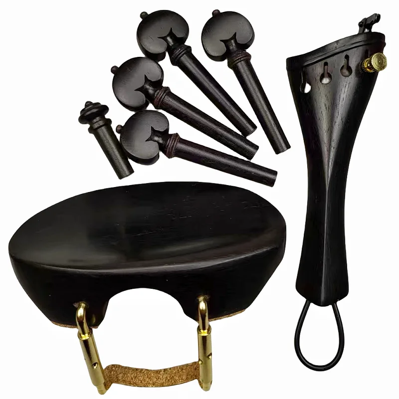 High quality 4/4 violin Parts Kits Ebony Rosewood Full Size Fiddle Accessories With Hardware Ready For Using