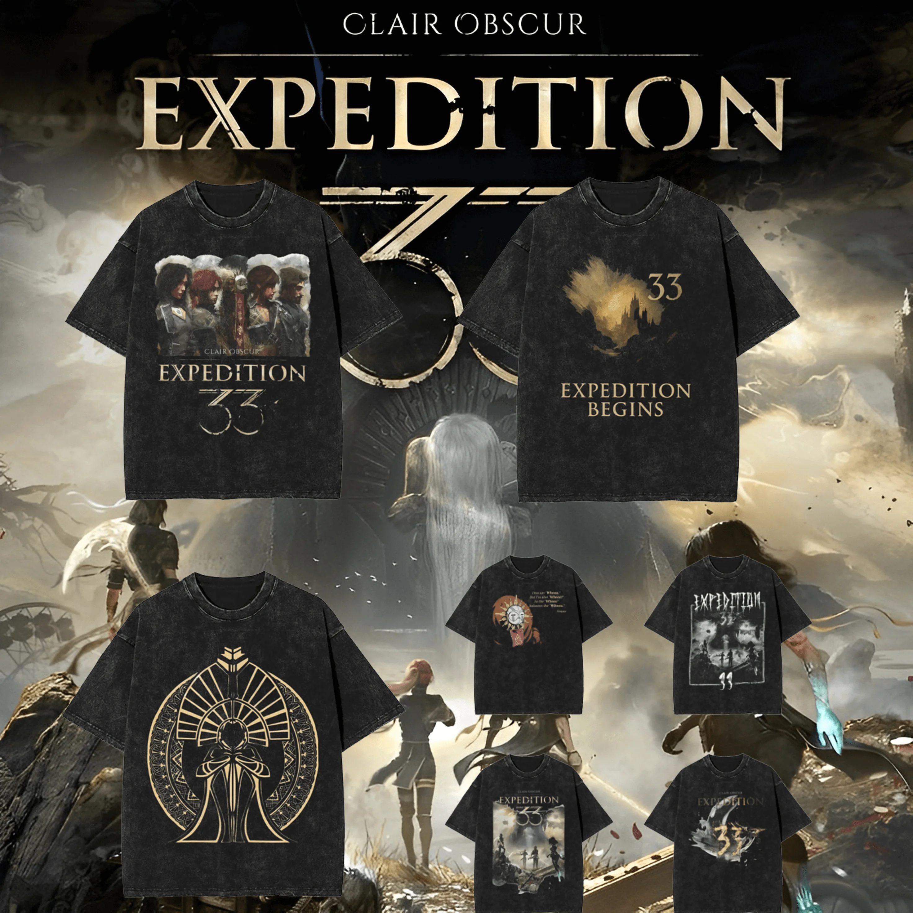 

Clair Obscur Expedition 33, мытые футболки с игрой, летняя футболка для отдыха, уличная одежда с принтом, повседневная одежда, идея подарка