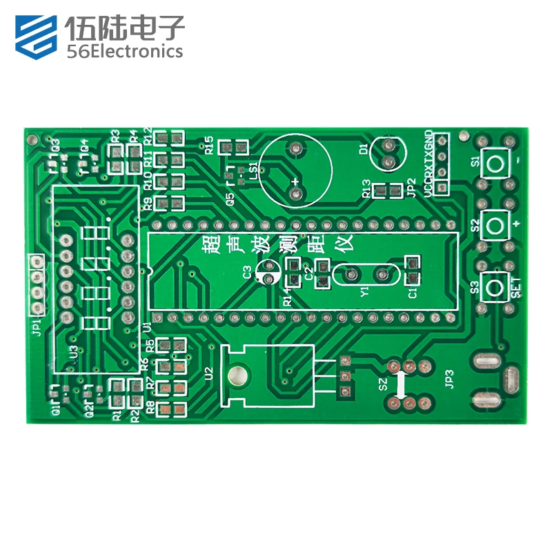 Único-chip de distância ultra-sônica instrumento de medição kit diy invertendo peças de componentes de soldagem radar