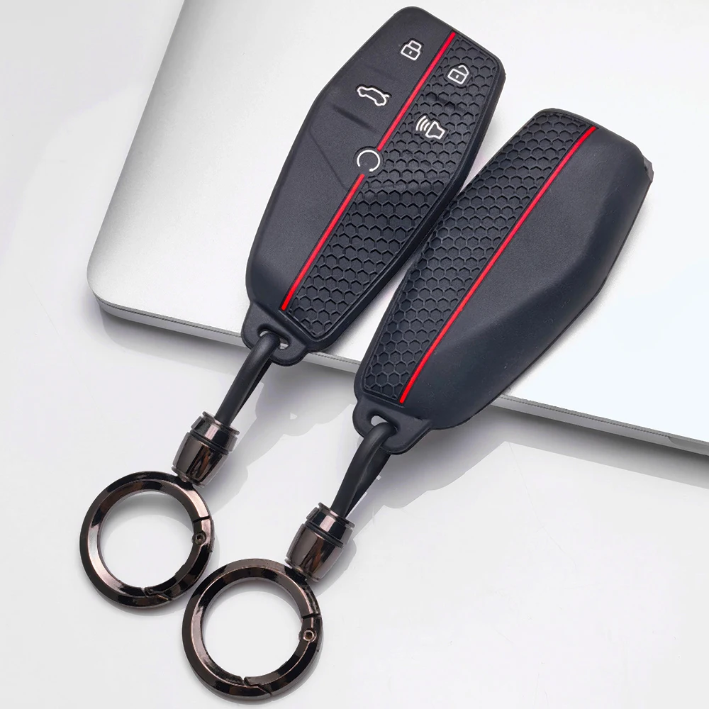 Key Case Cover With Lanyard For MG One For Roewe iMAX8 D7 Soft Touch Lightweight Protective Cover Comfortable Exact Fit Flexible