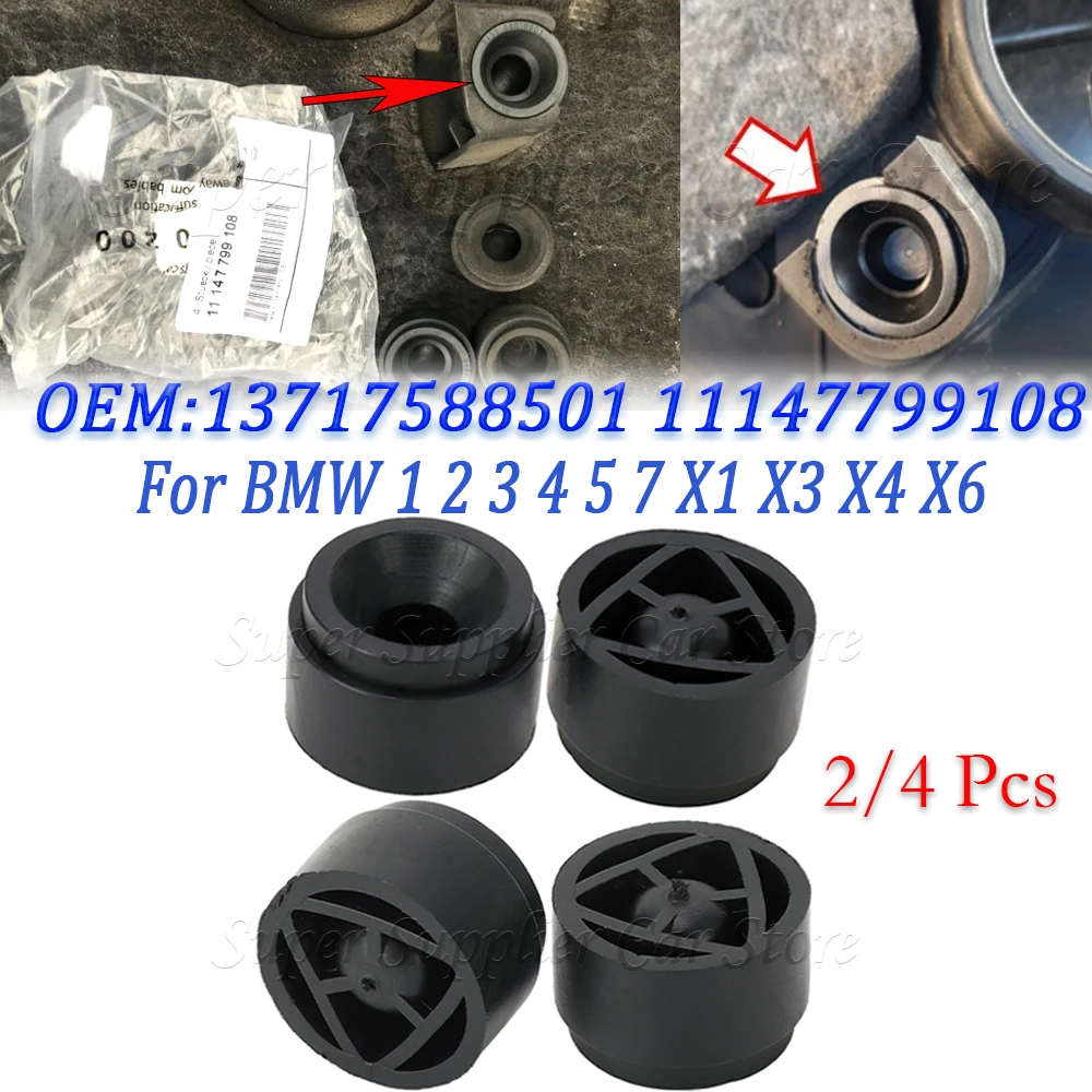 New Set of 2/4 Car Engine Cover Rubber Mount Bushing For BMW 1 2 3 4 5 6 7 X Series X1 X3 X4 E81 E82 E83 13717588501 11147799108