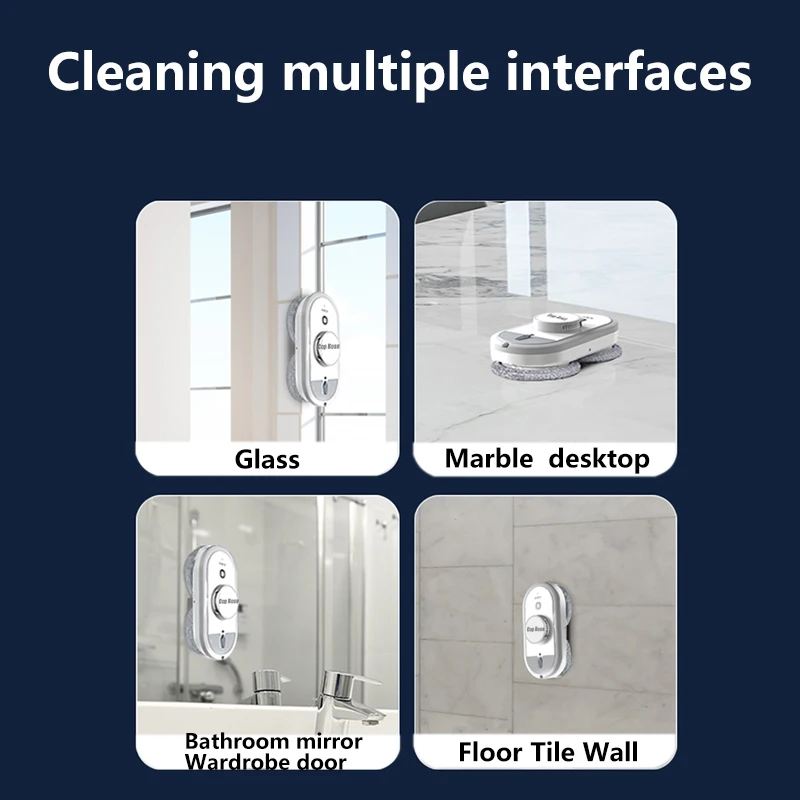 X5S-DS Intelligent Window Cleaning Robot with Auto Dual Water Spray Wet and Dry Cleaning Laser Sensor Navigation Factory OEM