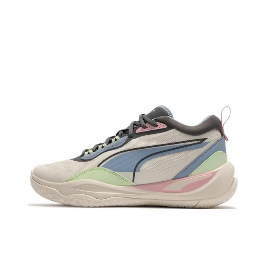 puma-playmaker-casual-shoes-unisex-low-top-white-blue-green-385841-06