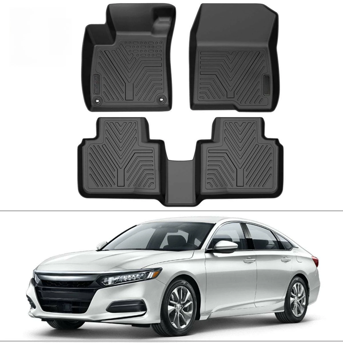 

Коврики для пола (передние и задние) для Honda Accord Sedan 2018-2022, всепогодные автомобильные коврики