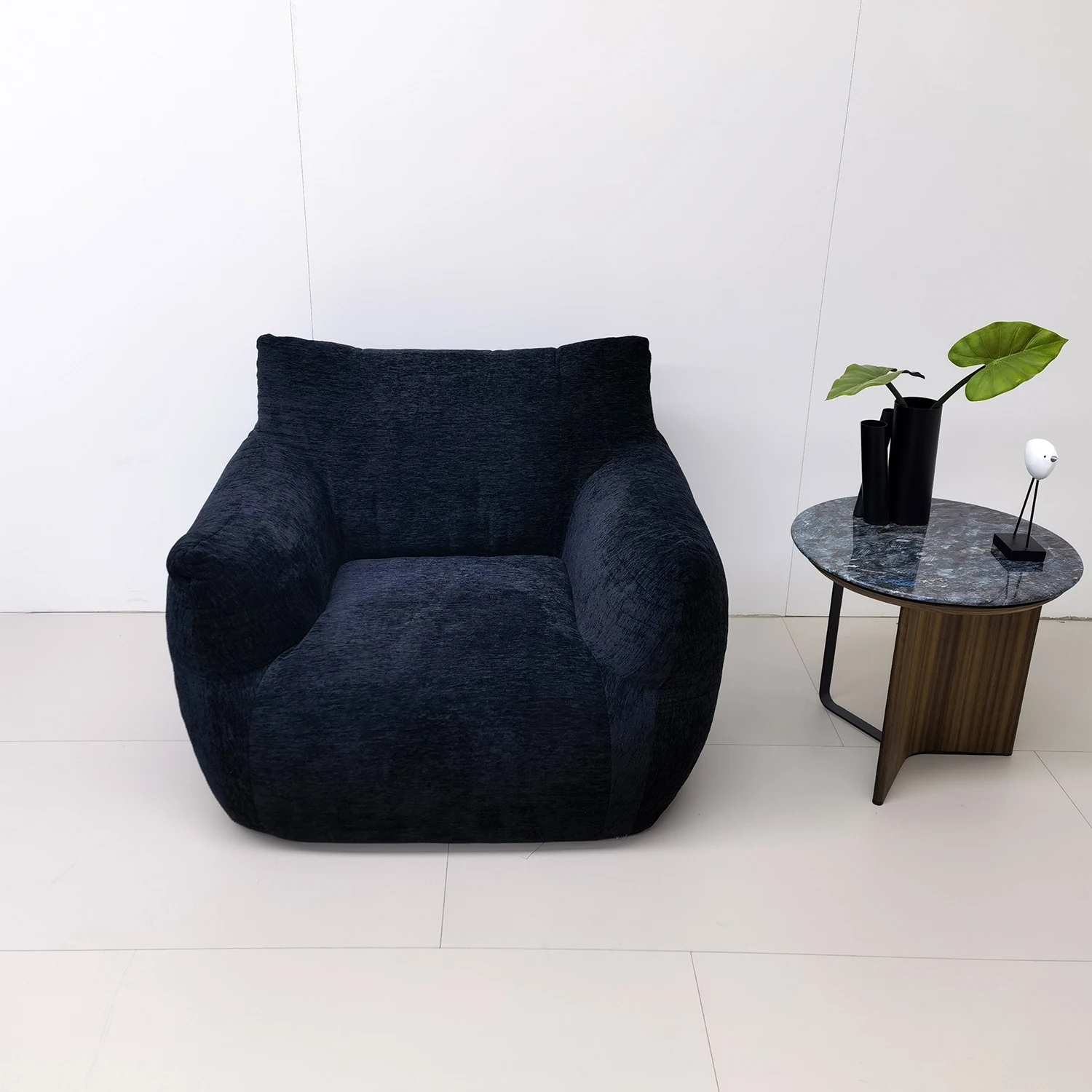 

Italian Minimalist Cozy Furniture Living Room Sofas Vacuum Compression Puff Sofa Retro High-end Soft Couch Single Fluffy Couch