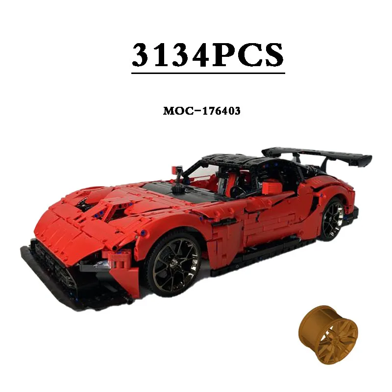 

Car Building Blocks MOC-176403 Super Static Edition Sports Car High Difficulty Splicing Parts 3134pcs Children's Toys Gifts