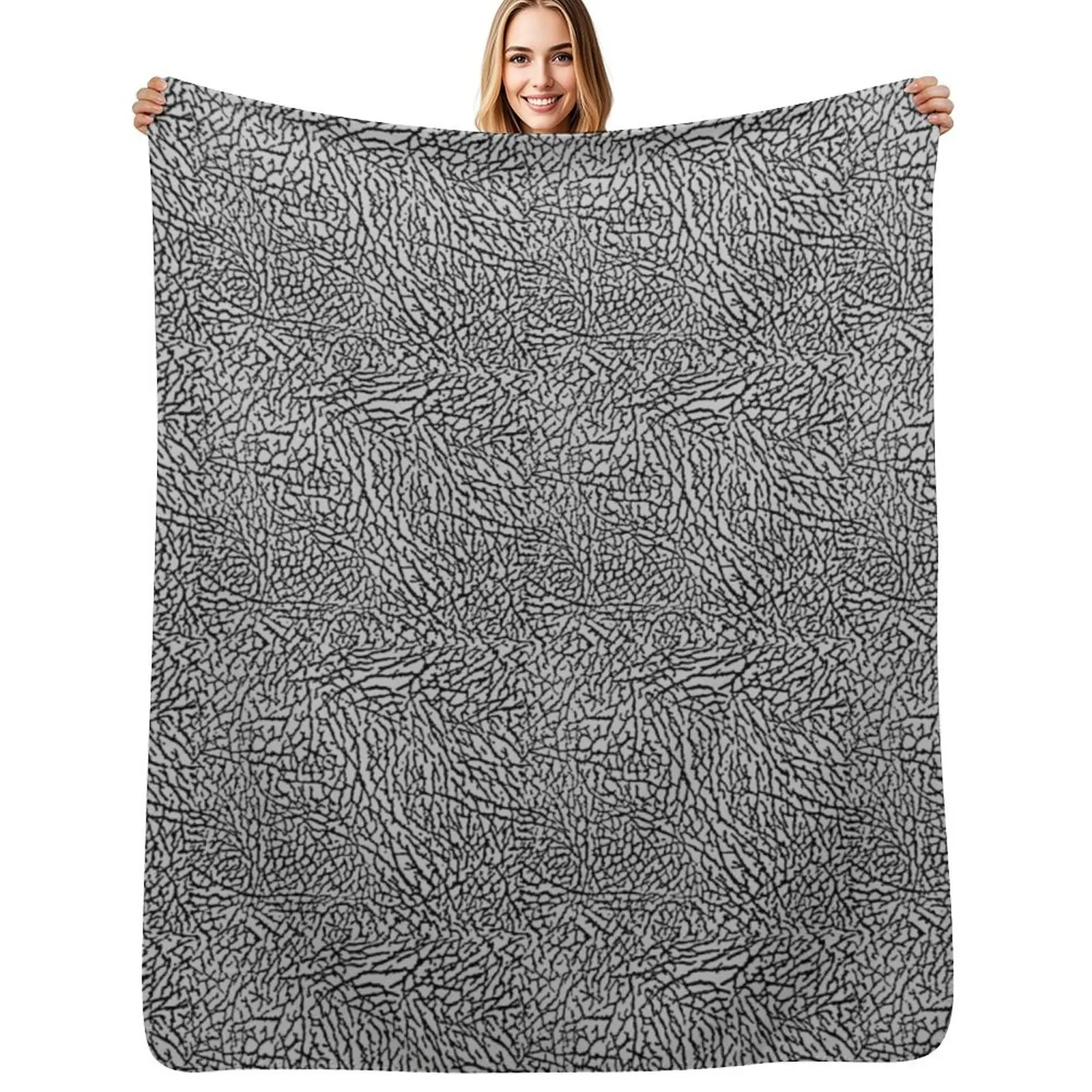 Elephant Print Throw Blanket Long Lasting Soft Plush Blanket for Daily Use