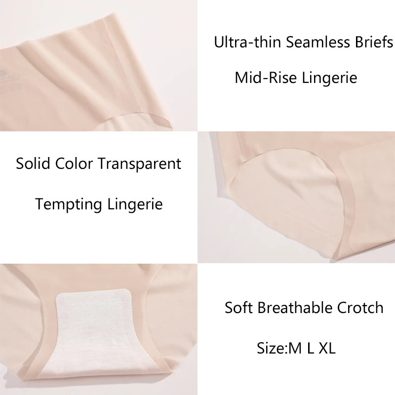 3 Stück ultra dünne transparente Slips Damen höschen sexy nahtlose atmungsaktive Unterwäsche weibliche Stretch erotische verlockende Dessous