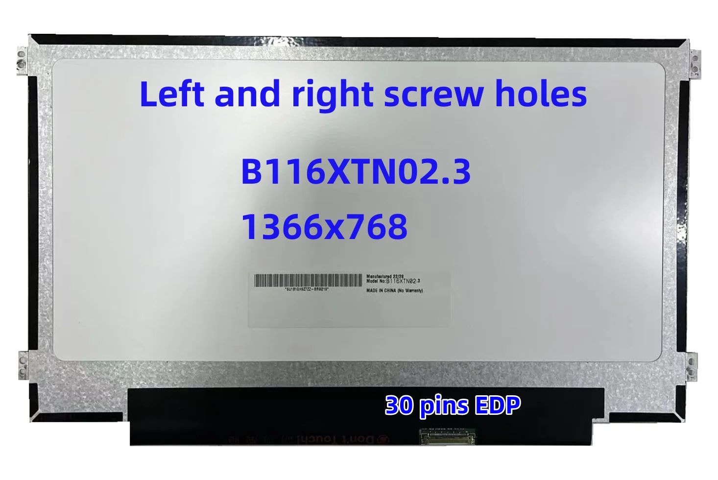 B116XTN02.3 B116XTN02.1 N116BGE-EA1 N116BGE-EB2 N116BGE-EA2 M116NWR1 R7 SLIM LED LCD Screen Panel 30Pins eDP