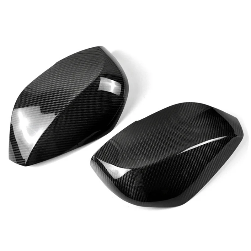 غطاء مرآة الرؤية الخلفية الجانبية للسيارة من ألياف الكربون الحقيقية لسيارة إنفينيتي QX50 2016-2023 QX60 2016-2020 قطع غيار غطاء مرآة الباب-