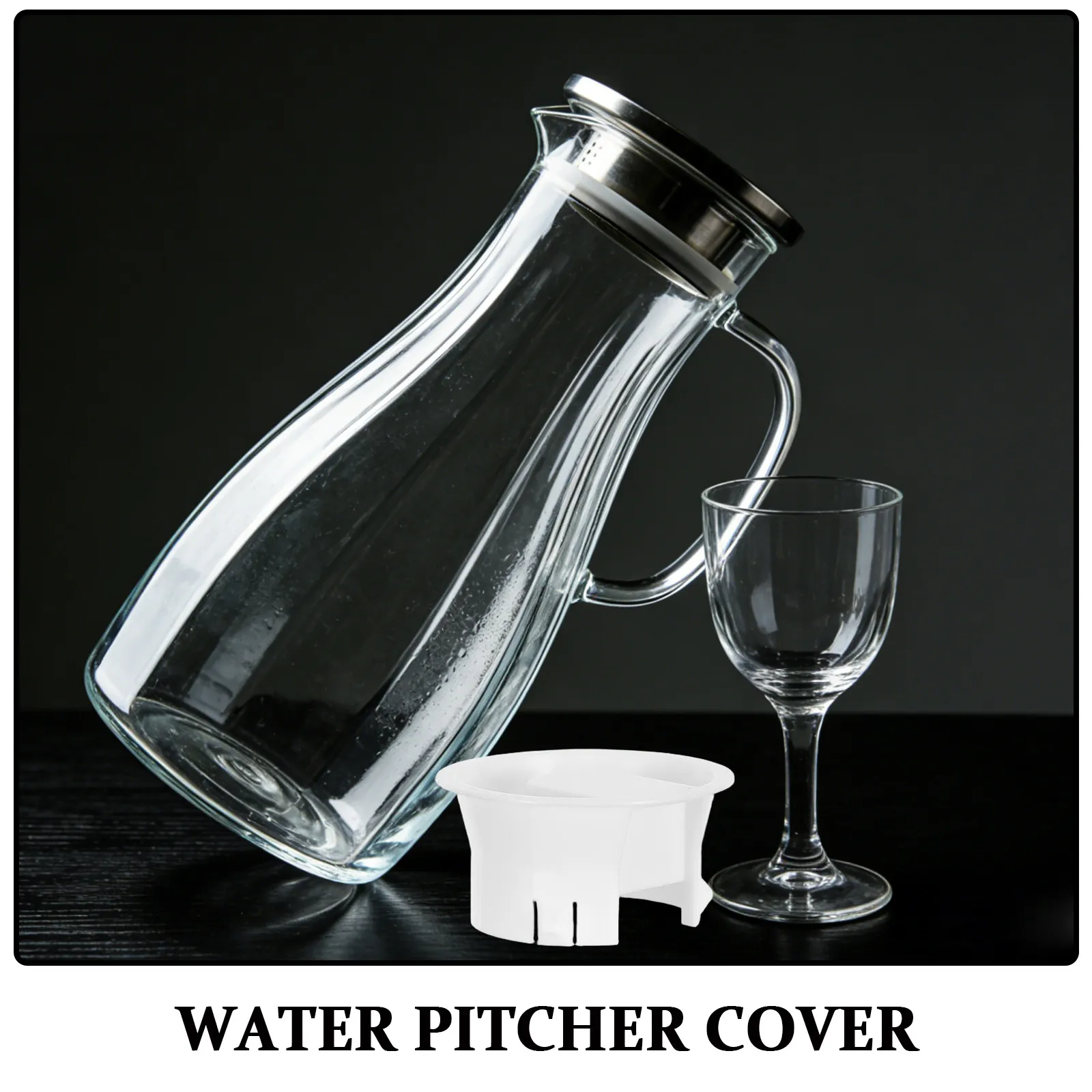 3Pcs Acrylic Water Jug Lid Replacement Plastic Pitcher Cover Leakproof Reusable Universal Lid for Water Bottles Carafes Cold Hot
