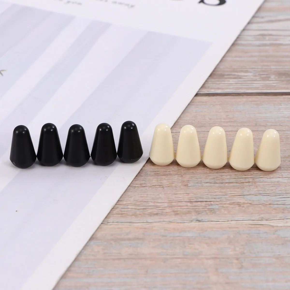 10Pcs Electric Guitar Caps Plastic Toggle Switch Button Lid for 5-Position Selector Robust Build Vibrant Color Black Beige
