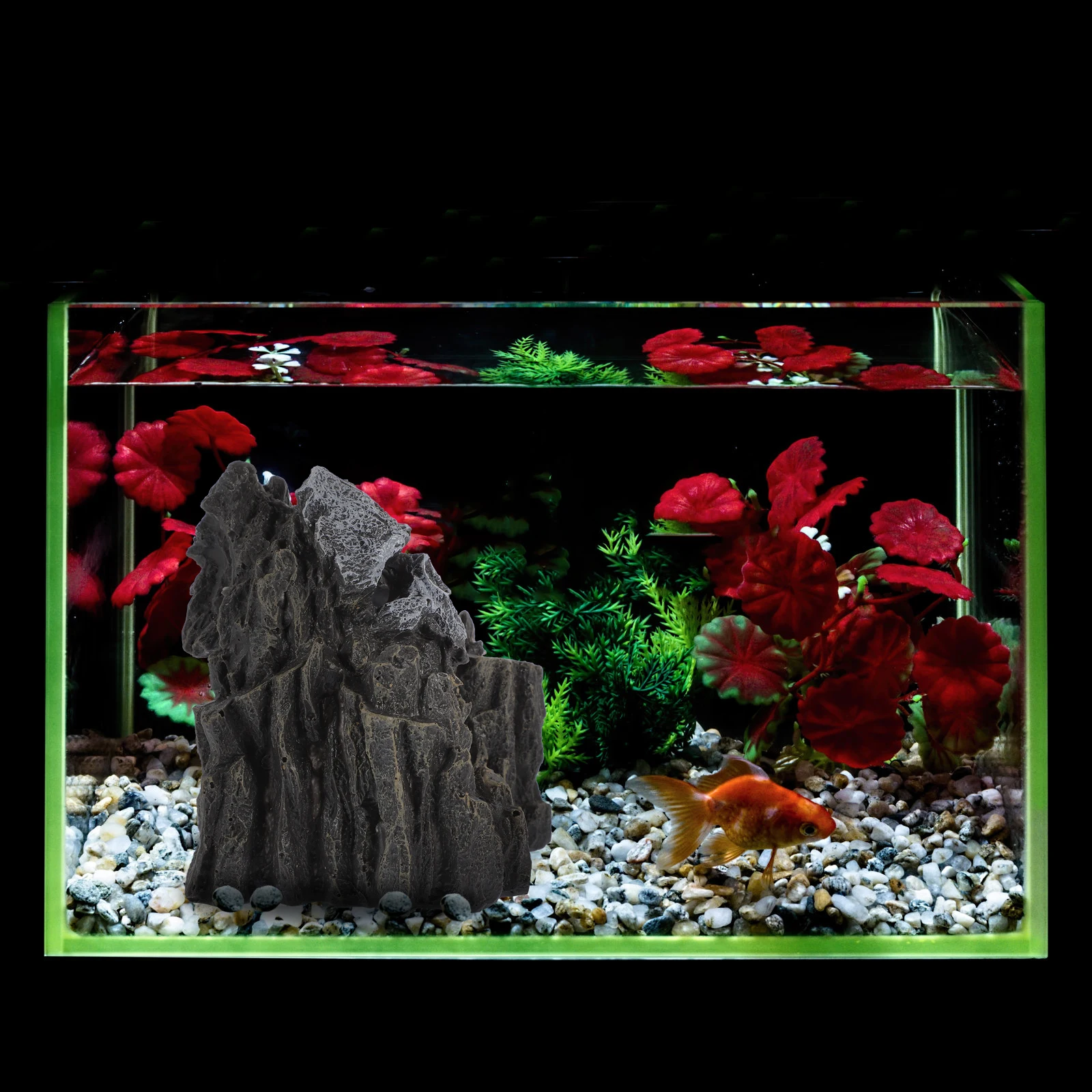 

Skull Mountain Aquarium Cave Ornament Realistic Resin Decoration for Fish Tanks Underwater Landscaping Cave Shelter Tank Hideout