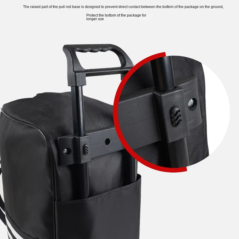 Large Capacity Luggage Trolley Bag with Wheels Travel Suitcase Foldable Duffle Cabin Women Men Hand Luggage Carry On Bags