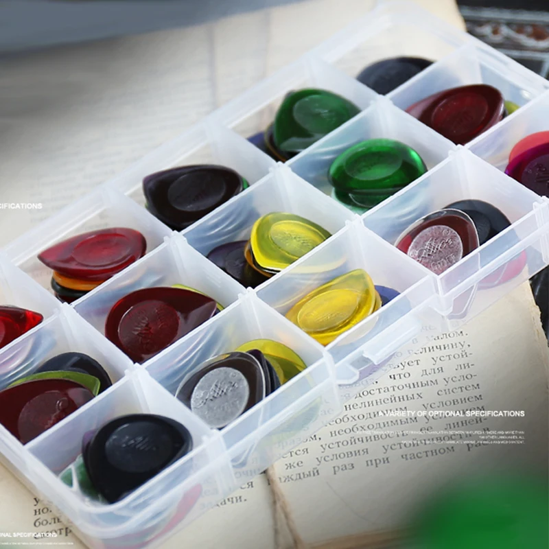 30 stücke Gitarre Paddel mit Box Wasser Tröpfchen Form ABS Plektren 1/2/3mm Elektrische Gitarre Bass Pick gitarre Zubehör TMZ – Detail 8