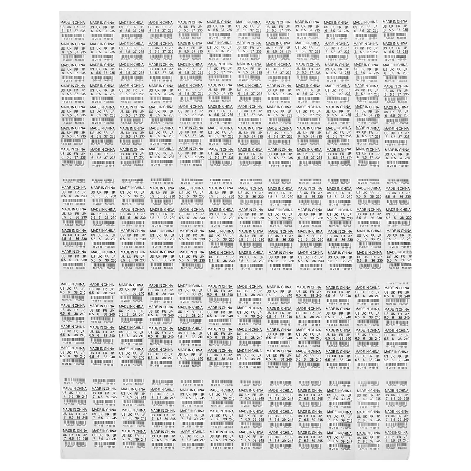 

Adhesive Shoe Store Labels 4 Sheets Shoes Size Number Sticker -Adhesive Resistant Shoes Size Stickers