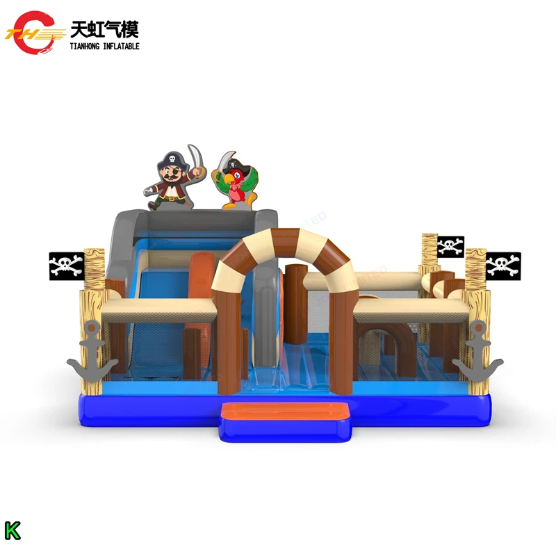 20*20ft Commercial Inflatable Bouncer Playground Inflatable Slide Bouncer Bounce House with Obstacle for Children