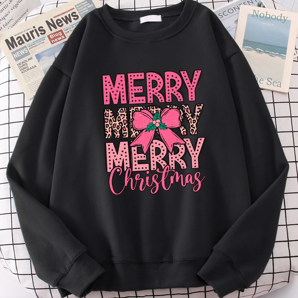 

Merry Christmas Creative Printed Sweatshirt Women Autumn Hip Hop Pullovers Crewneck Fleece Top Oversized Street Tracksuit Female