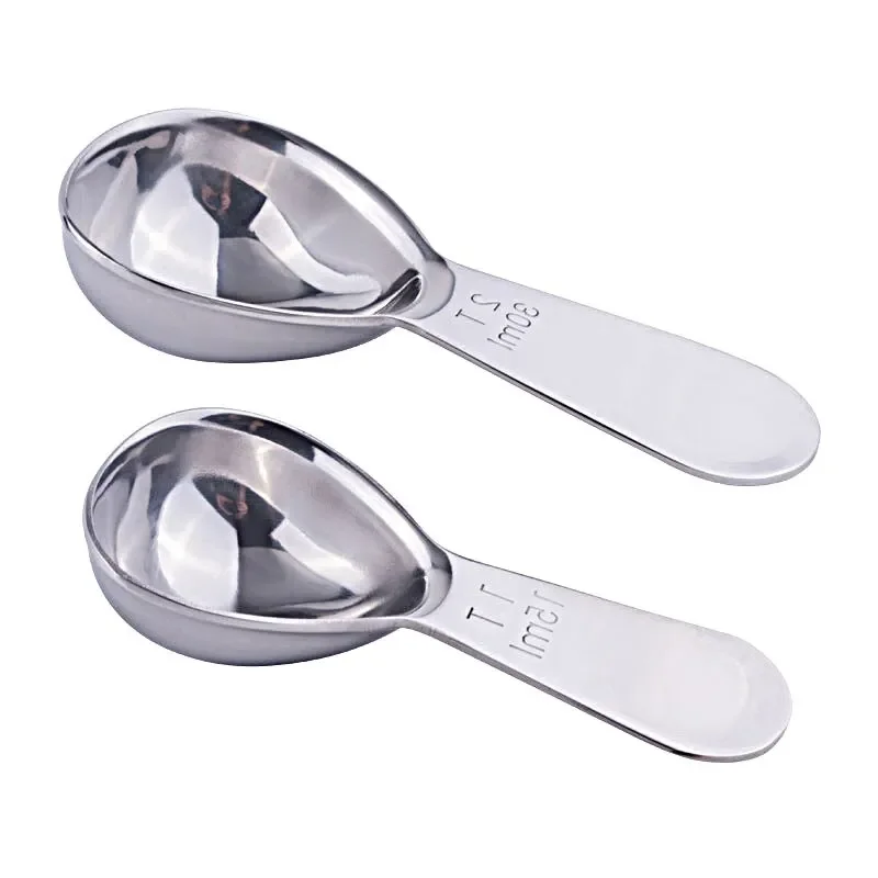 Stainless Steel Coffee Spoons Coffee Measuring Scoop for Ground 16ml/30ml Beans Tea Sugar Delicate Home Barista Accessories