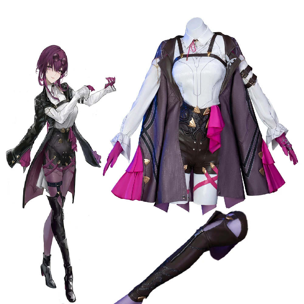 

Game Honkai: Star Rail Kafka Cosplay Costume Women Girls Cute Combat Uniform Suits with Cape Halloween Carnival Party Outfits