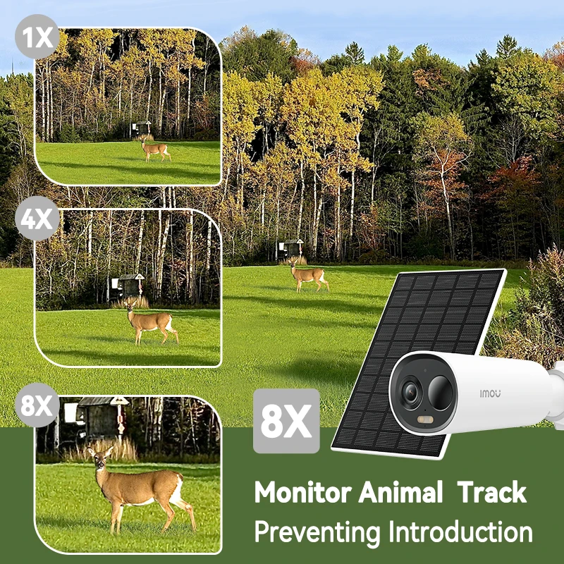 IMOU خلية 3C مع مجموعة اللوحة الشمسية 2K واي فاي كاميرا 5000mAh بطارية لاسلكية IP66 الذكية اللون للرؤية الليلية كاميرا مراقبة للمنزل #1