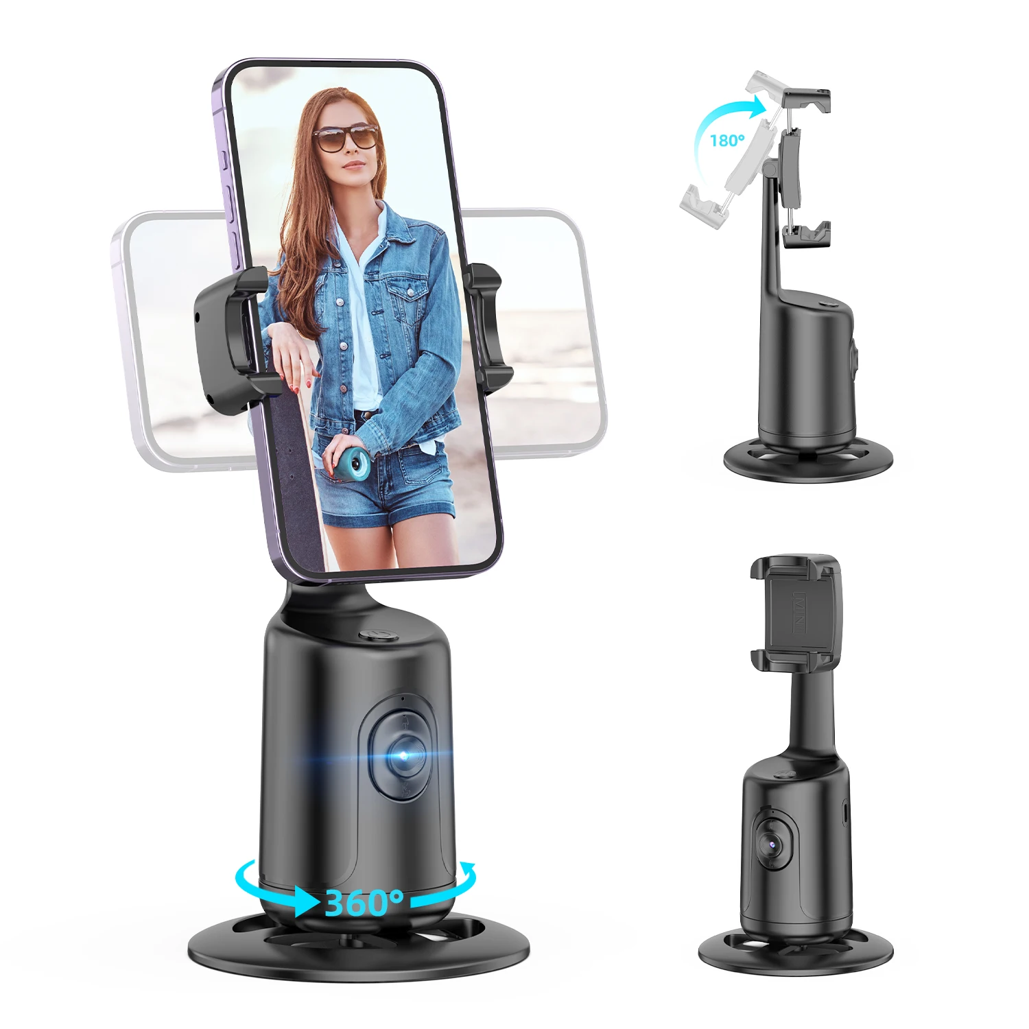 

P01 360 Rotation Auto Face Tracking Gimbal Handheld Stabilizer Desktop Cell Phone Holder Follow Focus For Smartphone Live Video