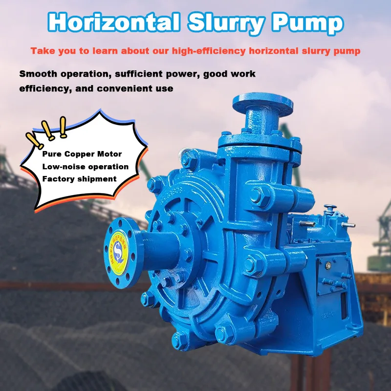 Factory Direct Horizontal Abrasion Resistant Slurry Pump Custom Voltage Industrial Sewage Sludge Pump for Mining Construction