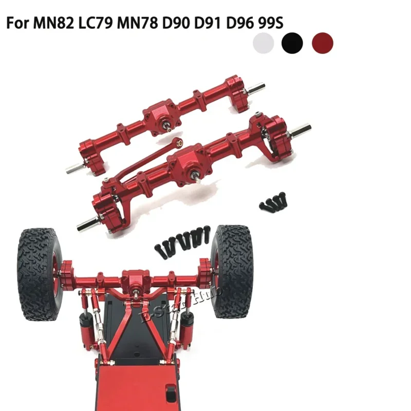 Oś przednia i tylna do MN MN82 LC79 MN78 D90 D91 D96 99S OP Akcesoria Metalowe części modernizacyjne Model Rc Samochód gąsienicowy Ciężarówka